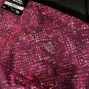 Zelos Plus X1 Allover Shine tight tummy control leggings